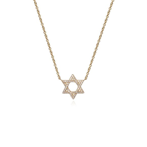 Featuring Diamond 14K (or 18k upon request) Star of David Pendant Necklace
